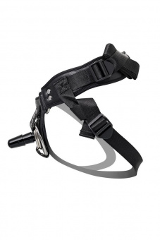 Трусики для страпона RealStick Caliber, экокожа, черные