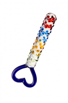 Нереалистичный фаллоимитатор Sexus Glass, стекло, прозрачный, 22 см.