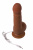 Реалистичный вибратор Toyfa Realstick Elite Mulatto, коричневый, 13 см