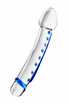 Двусторонний фаллоимитатор Sexus Glass, стекло, прозрачный, 20 см, Ø3,5 см