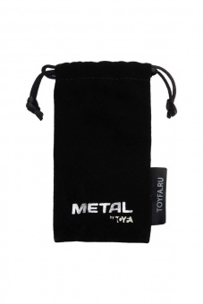 Анальная втулка Metal By Toyfa, фиолетовая, с фиолетовым кристаллом, 8,2 см, Ø3,4 см, 85 г