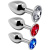 Набор анальных пробок Alive - Metal Plug Kit, металлический, серебристый, 3 шт.