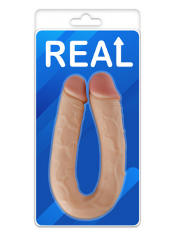 Двусторонний фаллоимитатор Real, 46 см, Ø 4 см