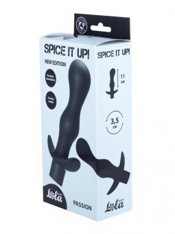 Анальная пробка с вибрацией Lola Games Spice It Up Passion Dark Grey, 14 см, Ø 3,5 см