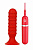 Вибратор анальный ребристый красный Menzstuff Ribbed Torpedo Vibr. 5inch Red 10,5 см.