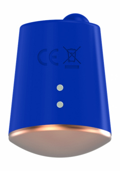 Клиторальный стимулятор с вибрацией и ротацией Dazzling Blue