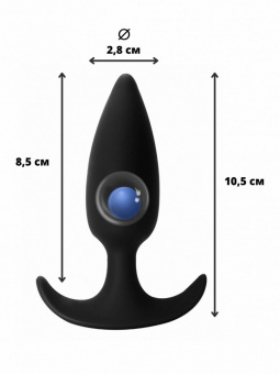 Пробка со смещенным центром тяжести Lola Games Spice It Up Delight Black, 10,5 см, Ø 2,8 см