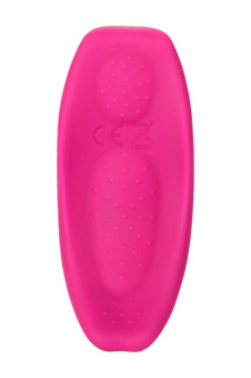 Клиторальный вибратор в трусики Jos Flirty, силикон, розовый, 9,3 см.