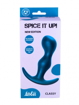 Анальная пробка Lola Games Spice It Up Classy Dark Aquamarine, 11,5 см, Ø3,5 см