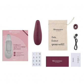Бесконтактный клиторальный стимулятор Womanizer Classic 2, бордовый