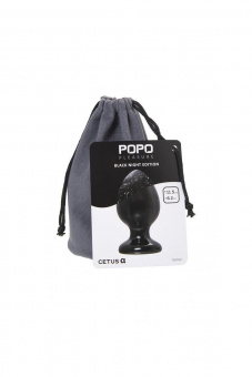 Анальная втулка Toyfa Popo Pleasure Cetus α, pvc, черная, 11,5 см, Ø 6,2 см