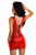Платье Glossy Bessie из материала Wetlook, красный, S