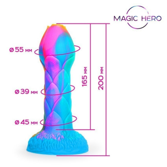 Фаллоимитатор с грушей Magic Hero Silicon Love (имитация семяизвержения), L 20 см, Ø 5,6 см