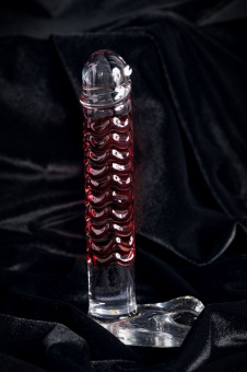 Фаллоимитатор нереалистичный Sexus Glass, стекло, прозрачный, 16 см.