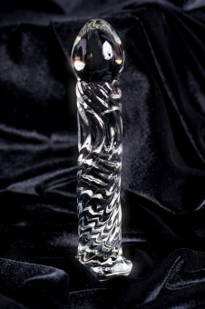 Нереалистичный фаллоимитатор Sexus Glass, стекло, прозрачный, 16,5 см.
