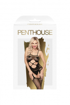 Костюм-сетка Hot Nightfal Penthouse, черный, XL