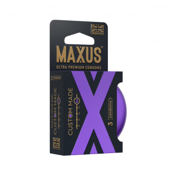 Презервативы Maxus Custom Made, размер 64 №3 X-Edition (гладкие, увеличенные) в кейсе, 3 шт.