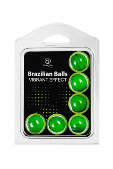 Массажное масло Secret Play Brazilian Balls, с эффектом вибрации, 6 х 4 гр.