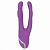 Фиолетовый вибромассажер с двумя отростками Sweet Smile Double Vibrator, 18,7 см