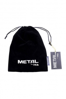 Анальная втулка Metal By Toyfa, металл + искусственный мех, серебряный, красный, 10 см