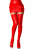 Чулки Glossy Isla из материала Wetlook, красный, S