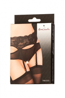 Эротические трусики-пояс Erolanta Lingerie Collection с высокой посадкой, черные, XL-2XL