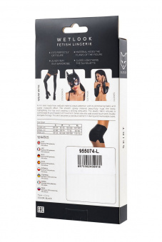 Мини-юбка Erolanta Glossy Luciana из материала Wetlook, черная, M