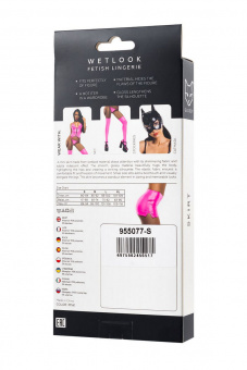 Юбка Erolanta Glossy Quinn из материала Wetlook, розовая, XL