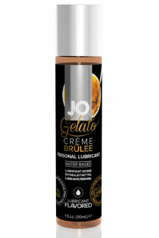 Гелевый вкусовой лубрикант Jo Gelato Creme Brulee Flavored Lubricant (крем брюле) на водной основе, 30 мл.