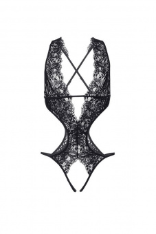 Эротическое боди Erolanta Anais, черный, XL-2XL
