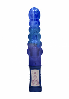 Вибратор High-Tech, кролик Rotating Bubbles, синий