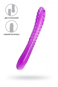 Двусторонний фаллоимитатор A-Toys By Toyfa Frica, tpe, фиолетовый, 23 см.