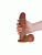 Реалистичный вибратор Toyfa Realstick Elite Mulatto, коричневый, 16 см