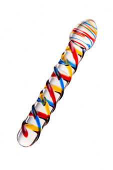 Нереалистичный фаллоимитатор Sexus Glass, стекло, прозрачный, 19,7 см.