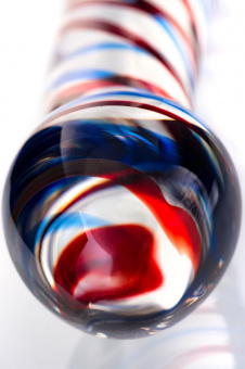 Стеклянный, двусторонний фаллоимитатор Sexus Glass, прозрачный, 21 см.
