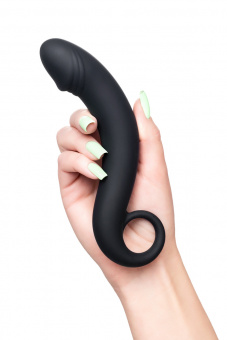 Анальный стимулятор Toyfa Popo Pleasure Dorado, водонепроницаемый, силикон, черный, 18 см, Ø 3,5 см