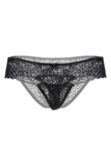 Трусы Eromantica Juno, с доступом, черные, XL-2XL
