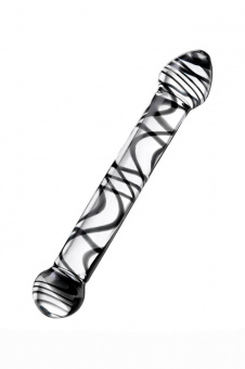 Двусторонний, стеклянный фаллоимитатор Sexus Glass, прозрачный, 20,5 см.