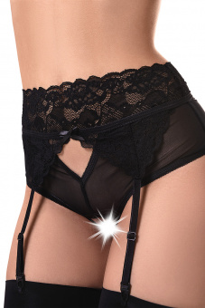 Эротические трусики-пояс Erolanta Iveta, черный, XL-2XL
