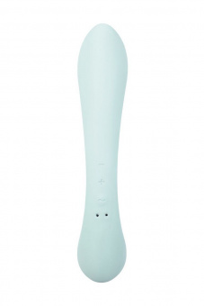 Нереалистичный вибратор Satisfyer Triple Oh, силикон, голубой, 24 см (без розничной коробки)
