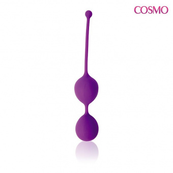 Шарики вагинальные Cosmo, цвет фиолетовый, Ø 30 мм, вес 55 г