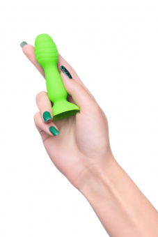 Анальная втулка A-Toys By Toyfa Terg, силикон, зеленый, 10 см, Ø 2,7 см