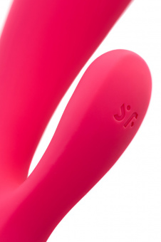 Вибратор Satisfyer Mono Flex, силикон, красный (смарт управление) 20,4 см.