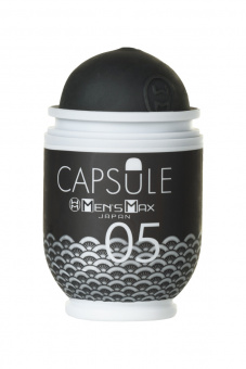 Мастурбатор нереалистичный MensMax Capsule 05 Ougi, tpe, черный, 8 см