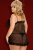 Ночная сорочка и стринги Softline Collection Kaya, черный, 3XL
