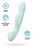 Нереалистичный вибратор Satisfyer Triple Oh, силикон, голубой, 24 см (без розничной коробки)