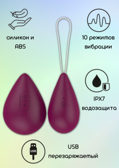Виброяйцо с пультом управления Take It Easy Best Wine Red
