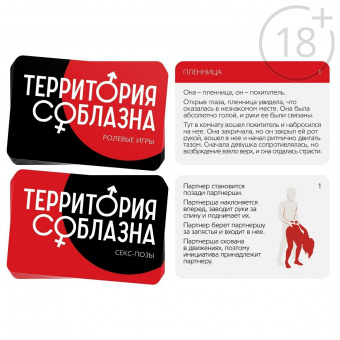 Набор для двоих «Территория соблазна» 3 в 1 (20 карт, веревка, маска)