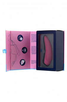 Вакуум-волновой бесконтактный стимулятор клитора Satisfyer Curvy 1+, силикон, красный, 14,3 см. (смарт управление)