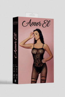 Кетсьюит Amor El Valencia (боди-комбинезон) черный, S-L